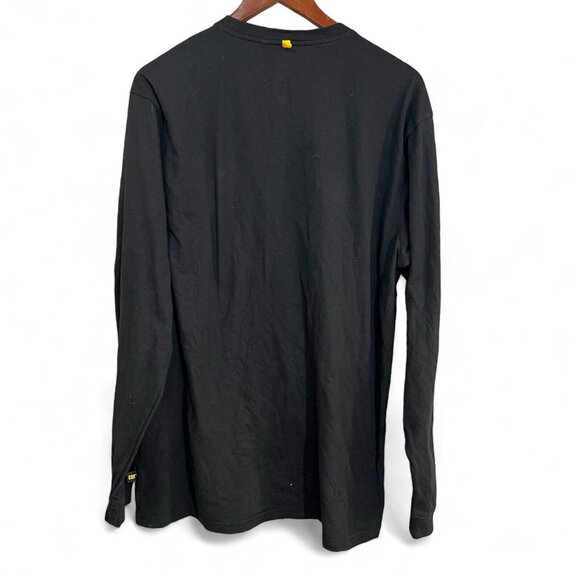 Caterpillar CAT Mens Long Sleeve Size Large Black Crew Neck Logo Black Arm Logo - Picture 2 of 9